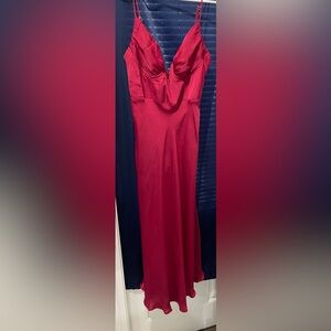 Selfie Leslie Vibrant Red Maxi Skirt